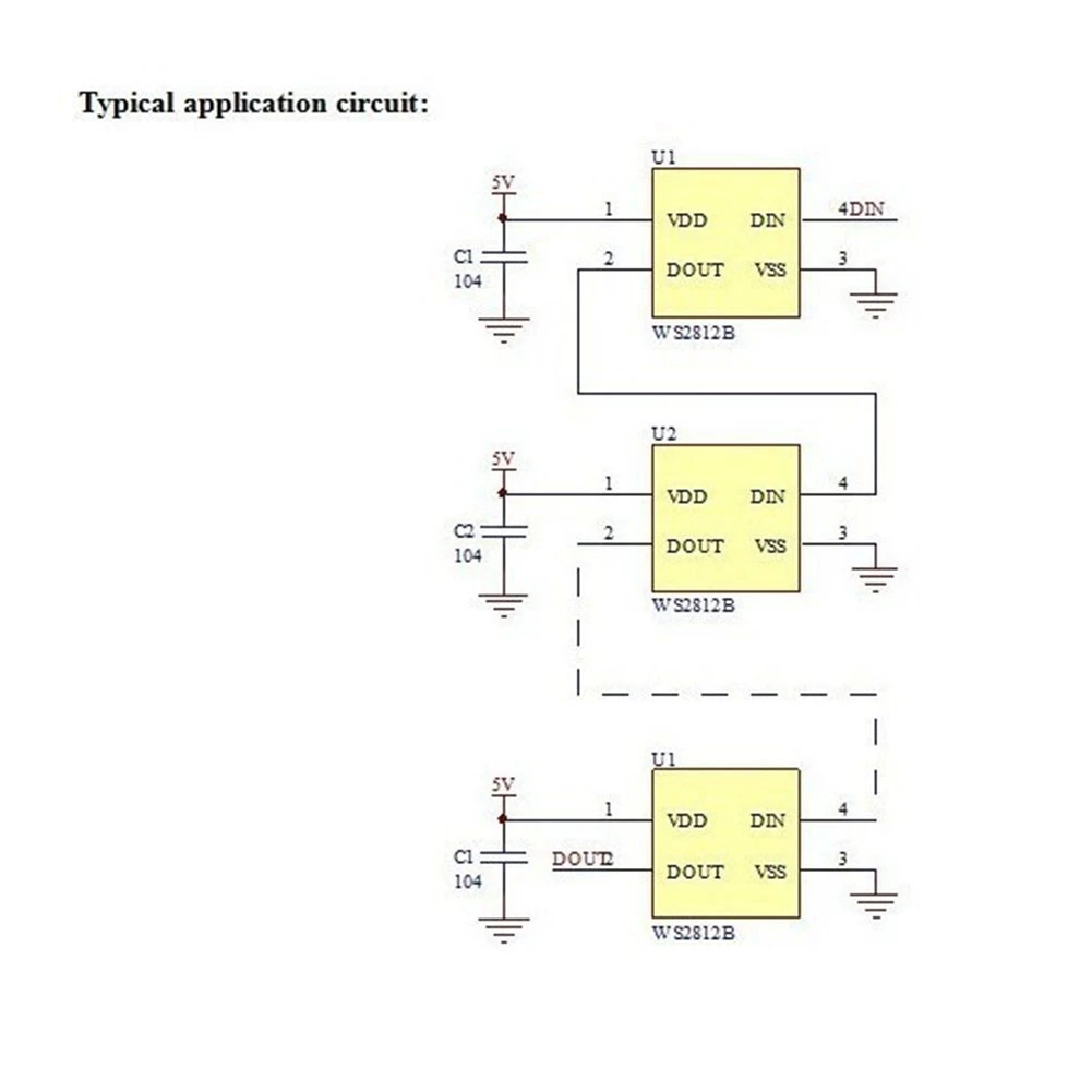 500 шт. светодиодных чипов WS2812B (4 контакта) 5050 RGB SMD, белая версия WS2812, индивидуально адресуемые цифровые пиксели, DC5V-[Jyqn A78G] (art.: 3920da9529b19) - 3920da9529b19