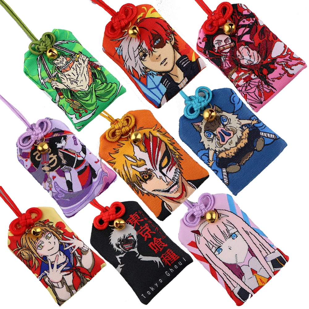 

Genshin Impact Omamori аниме-брелок для ключей женский брелок с вышивкой орнамент кулон милый подарок Новая Мода Манга аксессуар 1 шт.