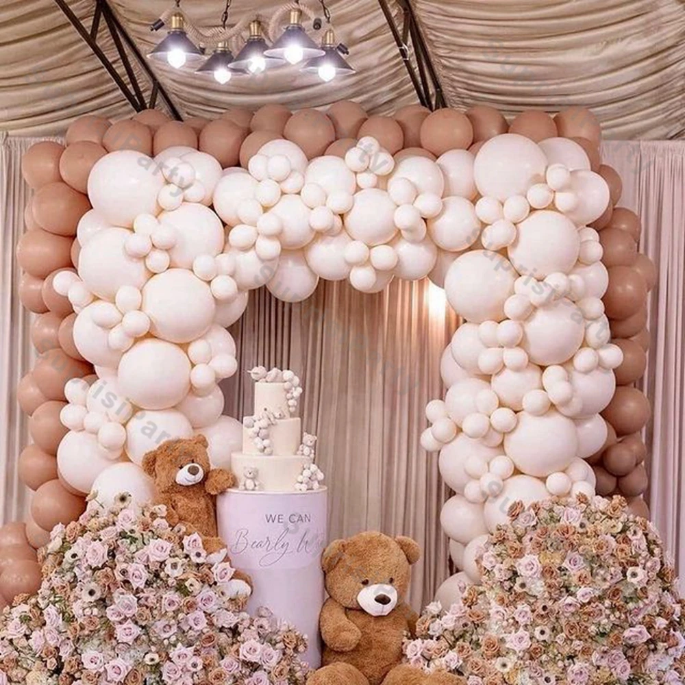 

Boho Decoration Ballon Arch Garlad Wedding Birthday Party Metal Copper Doubled Blush Nude Kit Globos Baby Shower Balloons Decor
