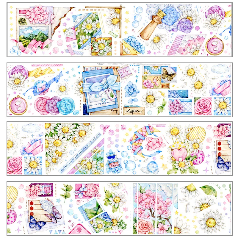

1 loop Star Flower Honey Berry Studio Crystal PET Journal Paper Washi Tape Taiwan Made