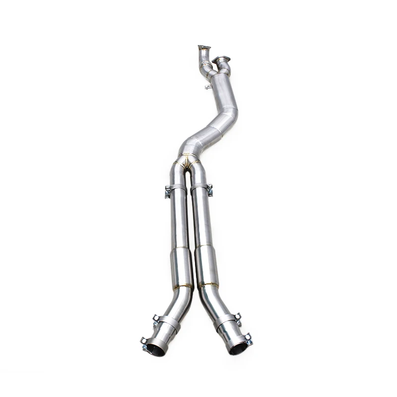 Фото Выхлопная труба YK 101MM для BMW M3/M4 G80/G82/G83 S58 3.0T 2021-2024, новый дизайн, 4-дюймовый одинарный мидпайп с резонатором №1