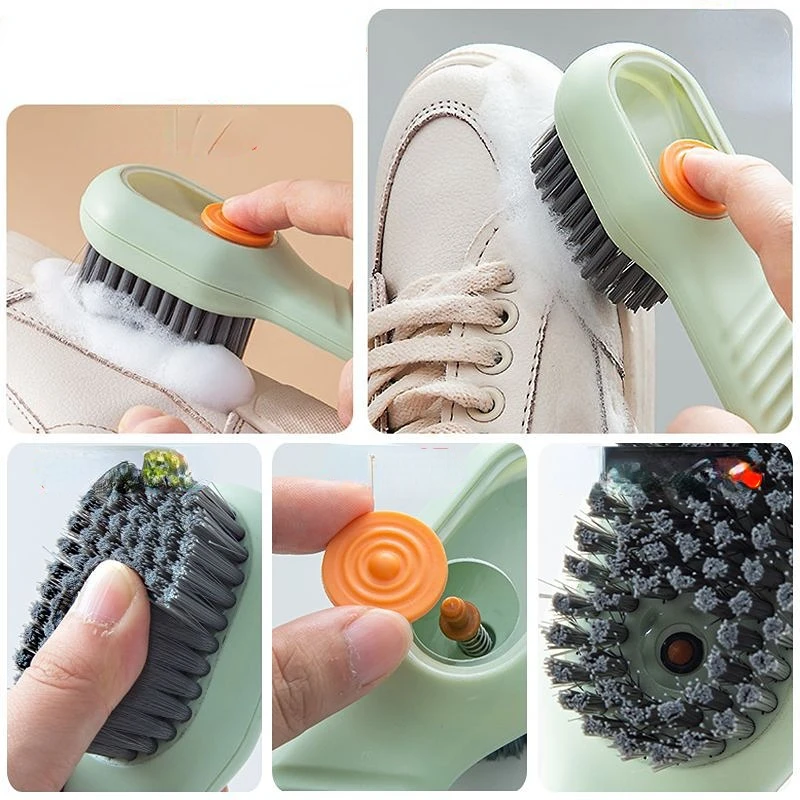 

Multifunction Soft Bristled Liquid Shoe Brush Long Handle Brush Clothes Brush Shoe Clothing Board Brush Household Cleaning Tool