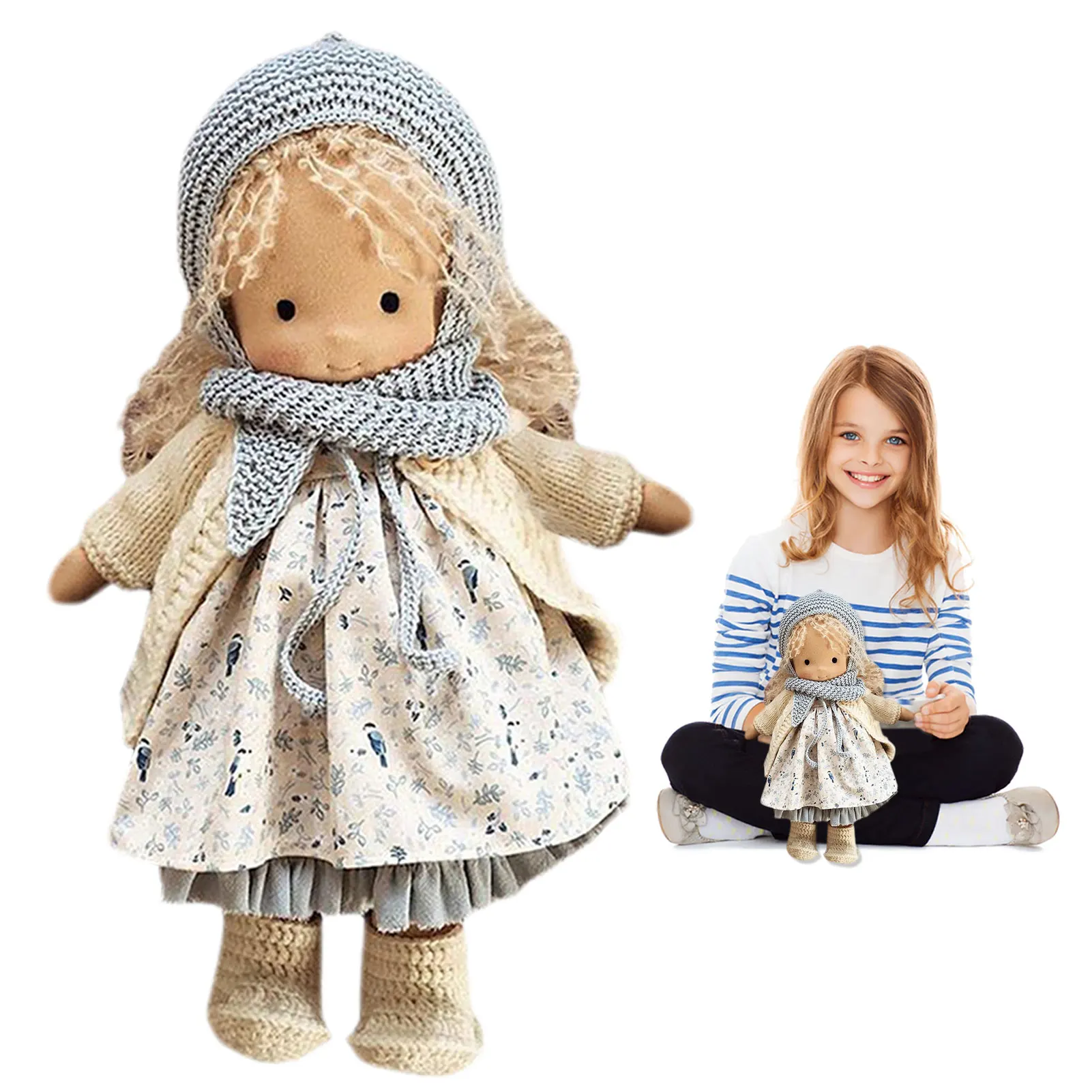 

Waldorfs Doll BJD Doll Waldorfs Astoria Handmade Plush Doll Cartoon Inspired Plush Toy Plush Figure Toy With Full Clothes Set