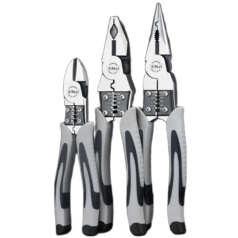 

Multifunctional Wire Stripper Crimper Cutter Long Nose Pliers Diagonal Cutting Pliers Linesman Pliers Heavy Duty Pliers