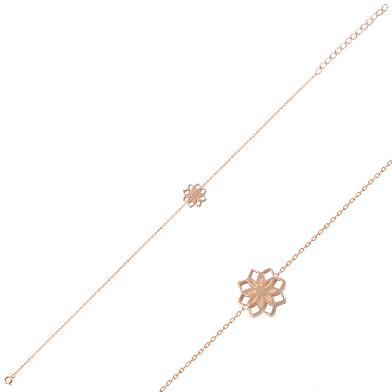 

Браслет из серебра 925 пробы с цветком