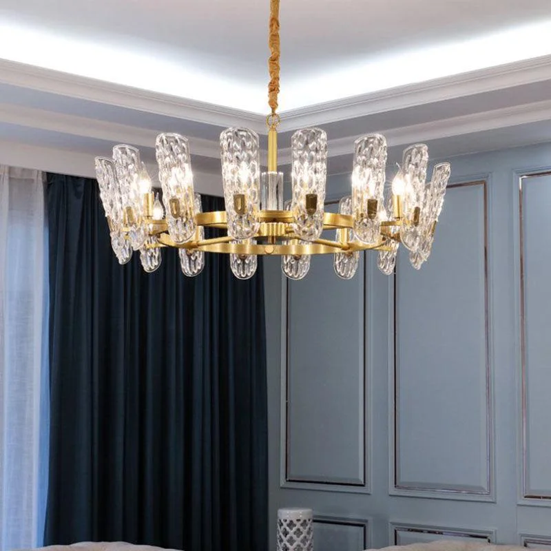 

Led Pendant Lamp Light Art Chandelier Ceiling Luxury modern full copper round oval wrought iron crystal glass dining bedroom