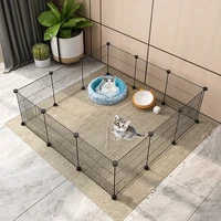 diy small animal cage foldable pet dogs playpen encryption fence kennel house exercise training cage kitten space dog supplie
