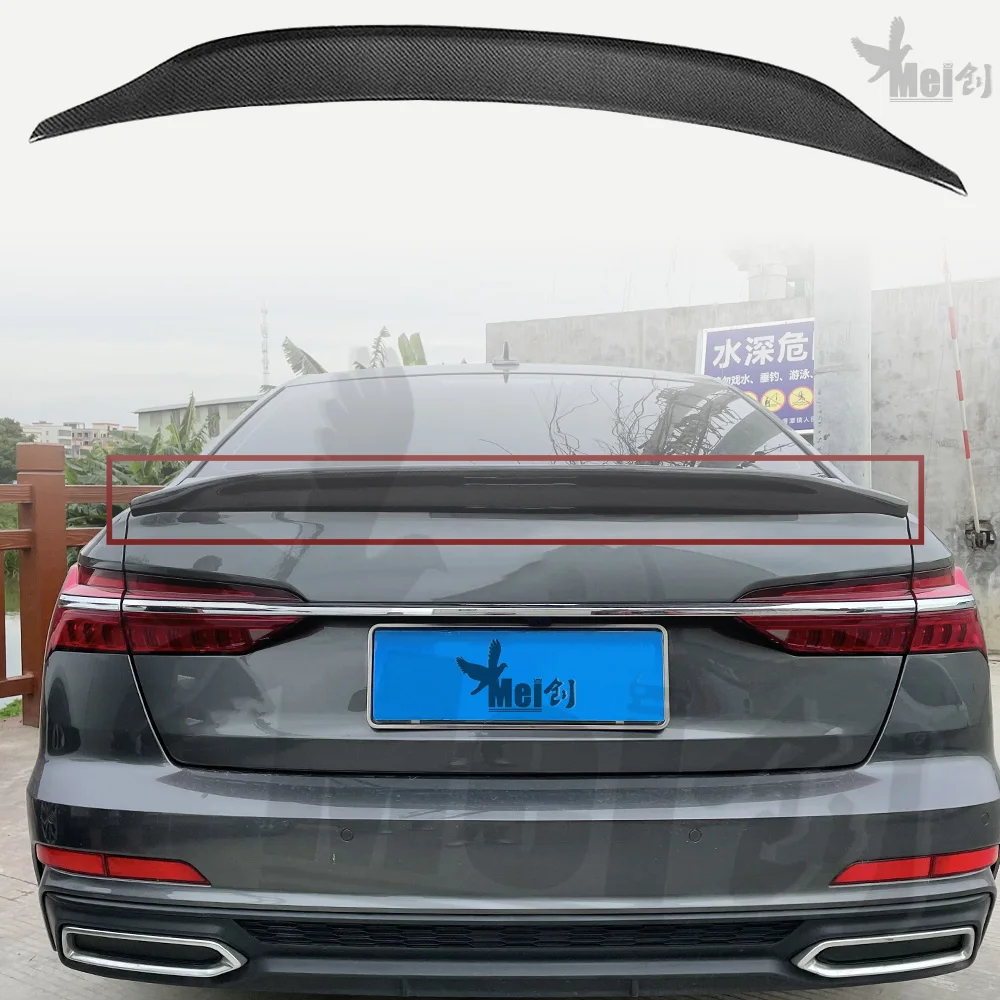 Фото Подходит для модифицированной бельгийской модели Audi A6 S6 RS6 19–24 годов с направляющей пластиной из углеродного волокна Turbulence и фиксированным крылом. №2