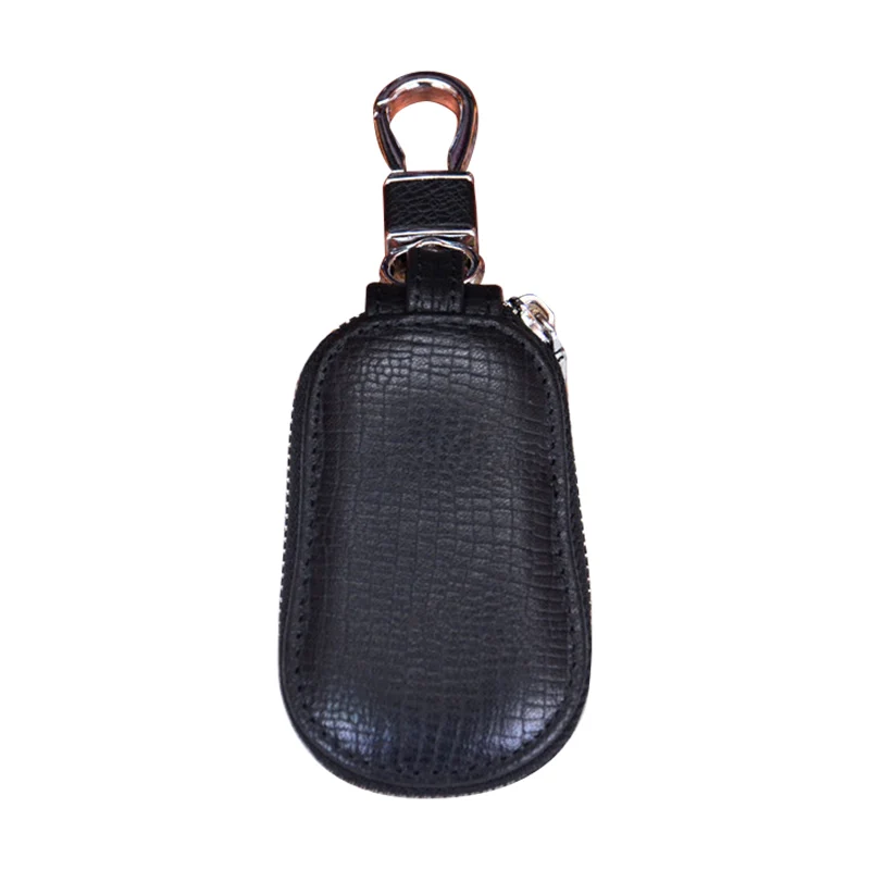 

Car key case leather unisex zipper remote control cover leather soft leather