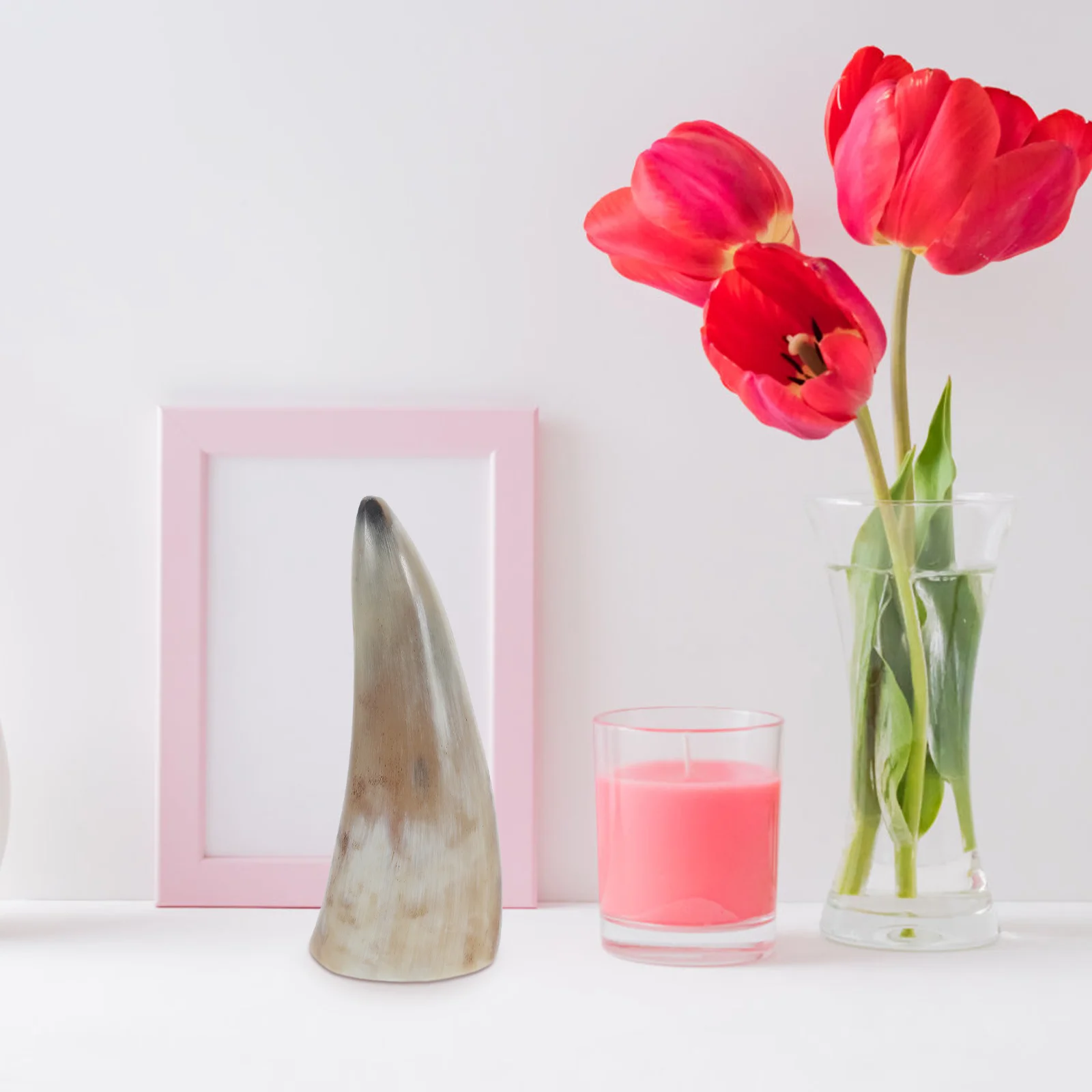 Кружка с рогом чашка для питья быка натуральный рог декор из рога настольный