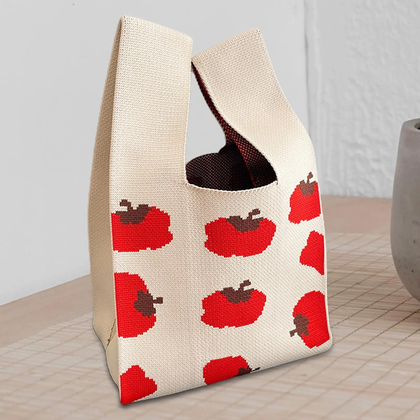 

Women Shoulder Bag, Tote Bag, Tomato Handbag with Tomato Pattern, Travel Pouch for Outdoor Summer Work