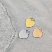 5pcswholesale women romantic hearts charm stainless steel tricolor pendants for jewelry necklace earring diy making accessories