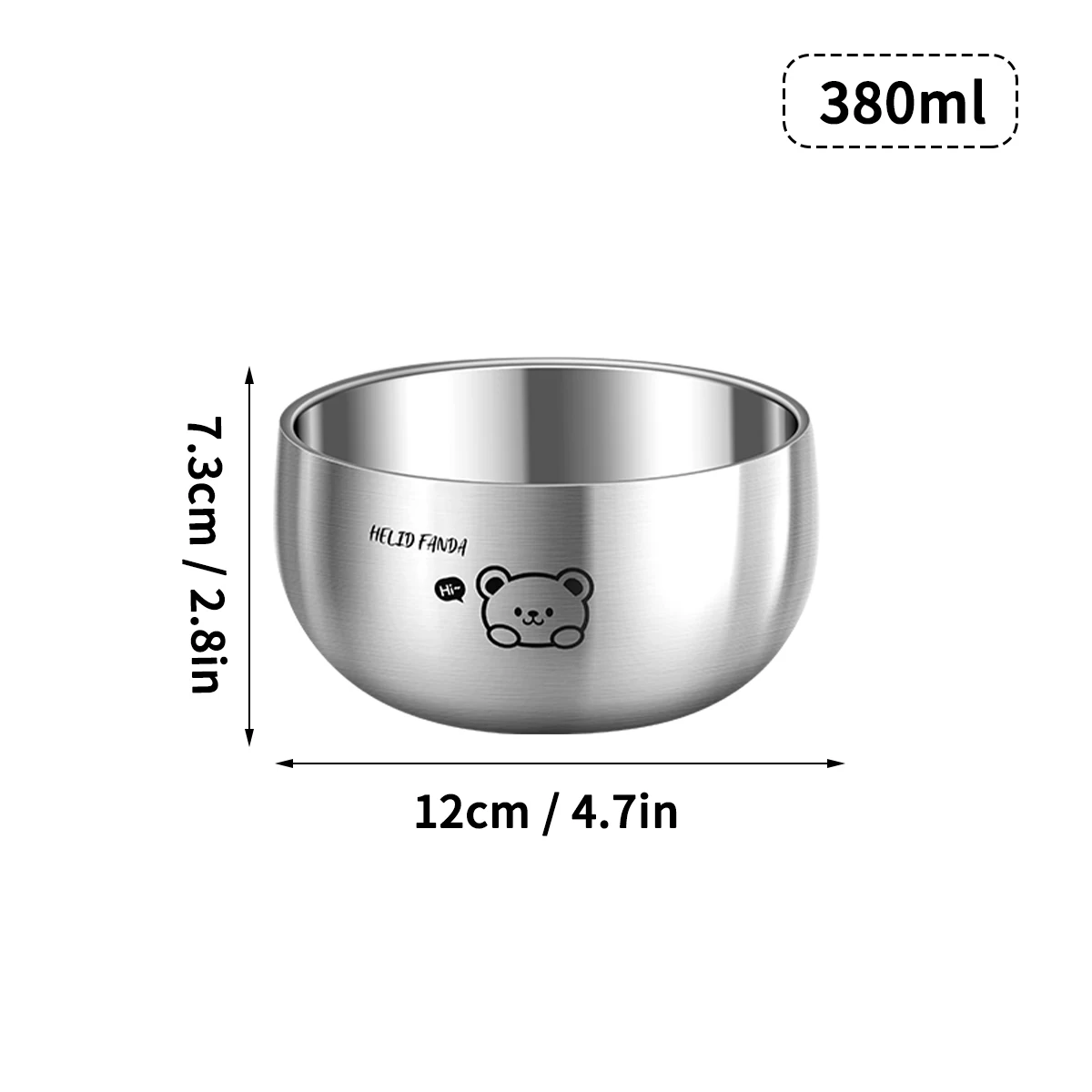 

WORTHBUY Миска из нержавеющей стали, 380/500 мл, 316 дюйма