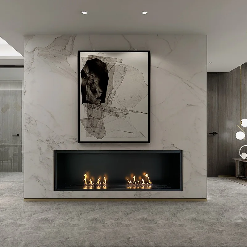 

Inno-Fire 60-дюймовая вставка для камина с дистанционным управлением, автоматическая горелка для биоэтанола