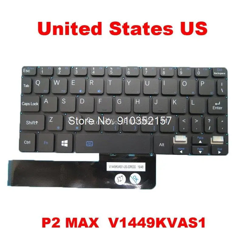 Laptop Keyboard Mini UMPC For GPD P2 MAX V1449KVAS1 V1449KVAS1-US-00R00 Pocket 2 MAX United States US NO Frame