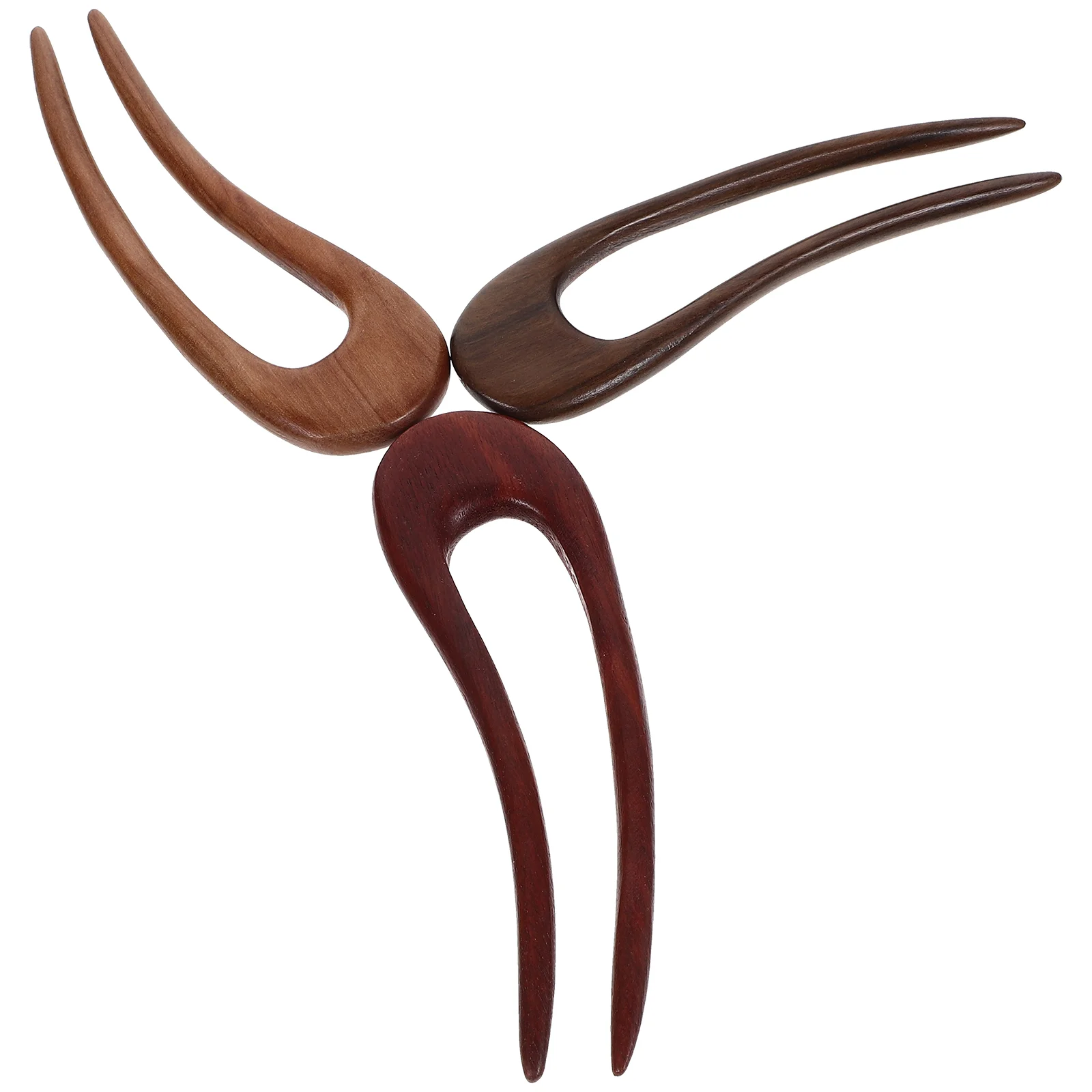 3 шт. заколка для волос из красного сандалового дерева персикового цвета зеленая