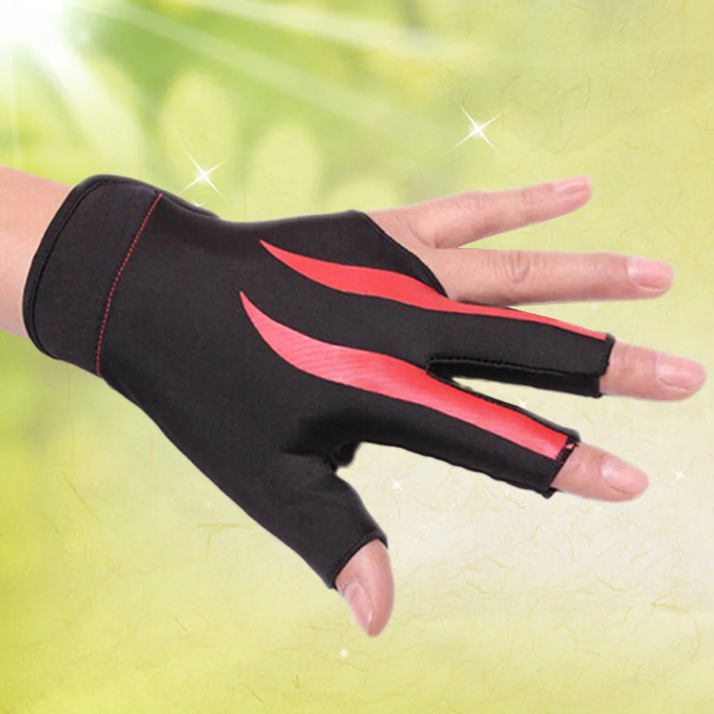 

1PC Stretchable Nylon Durable Finger 3-Finger Left Hand Billiard Glove for Billiard