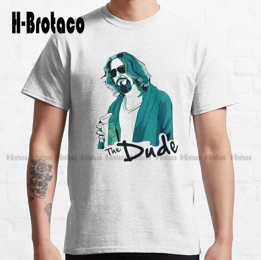 

The Dude The Big Lebowski Classic T-Shirt Custom Gift Funny Art Streetwear Cartoon Tee Creative Funny Tee Xs-5Xl Unisex Retro