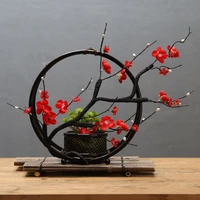xj creative plum flower art set decoration chinese style living room tv cabinet tabletop fake flowers decorative flowers