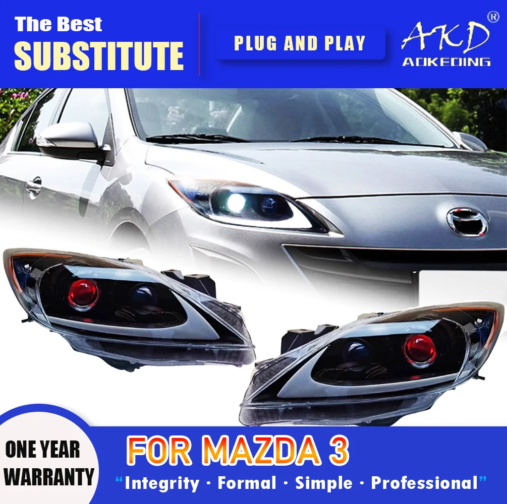 Фара AKD для Mazda 3 светодиодная фара 2011-2015 фары DRL указатель поворота дальний свет