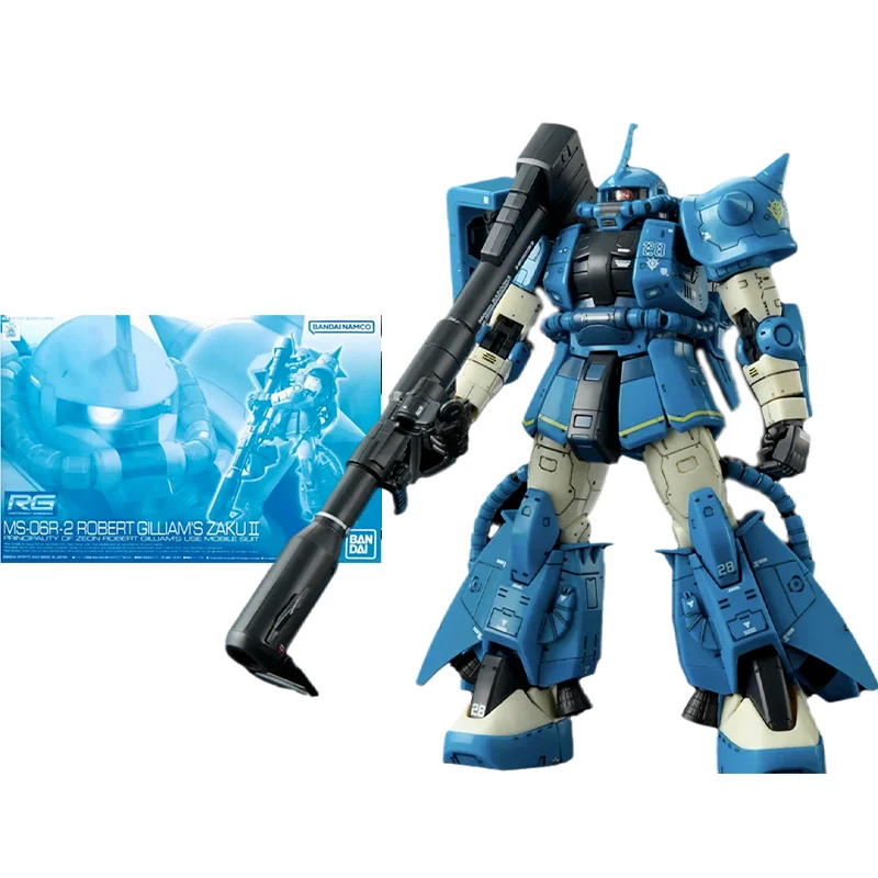 

Bandai Original Gundam Model Kit Anime PB Limited RG 1/144 MS-06R-2 ROBERT GILLIAMS ZAKU2 Action Figures Toys Gifts for Kids