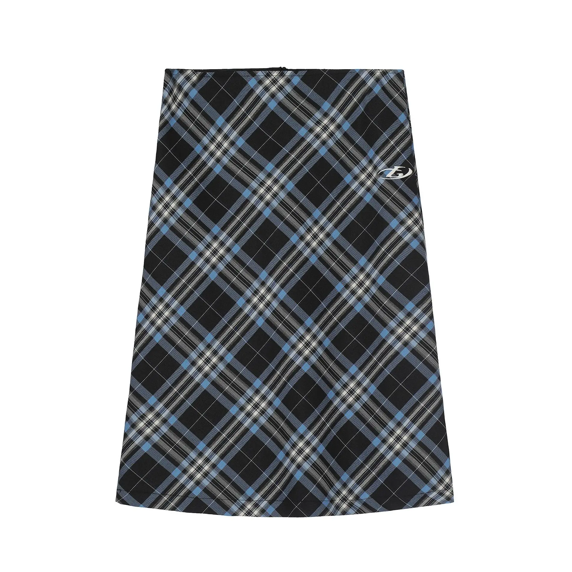 

Женская юбка до колена, осенне-зимняя юбка в американском ретро-стиле с вышивкой, 093, 2023