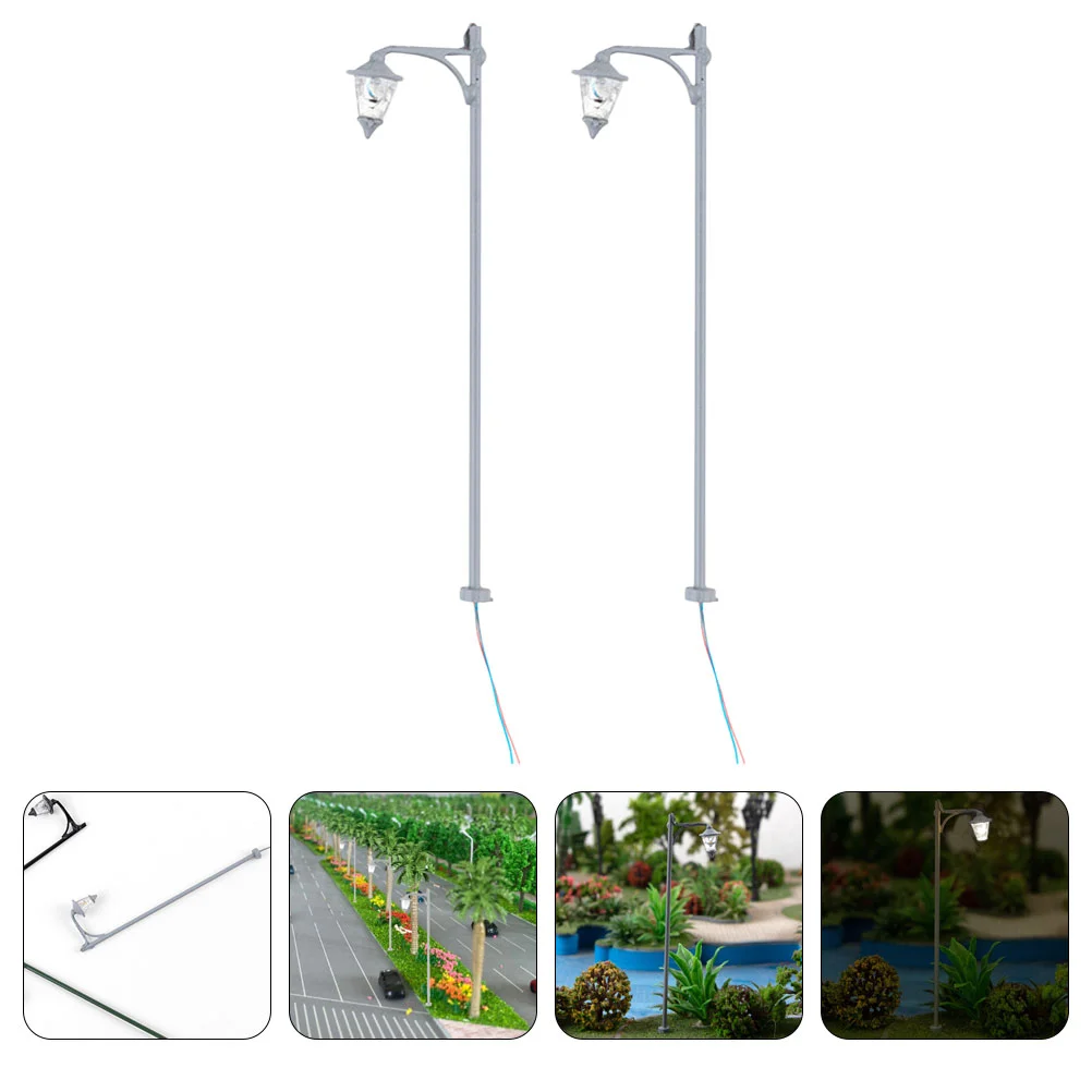 

Миниатюрный садовый декор, уличная лампа, модель, аксессуары, столб, декоративные, «сделай сам», металлические модели светильников, детские куклы, 2 шт.