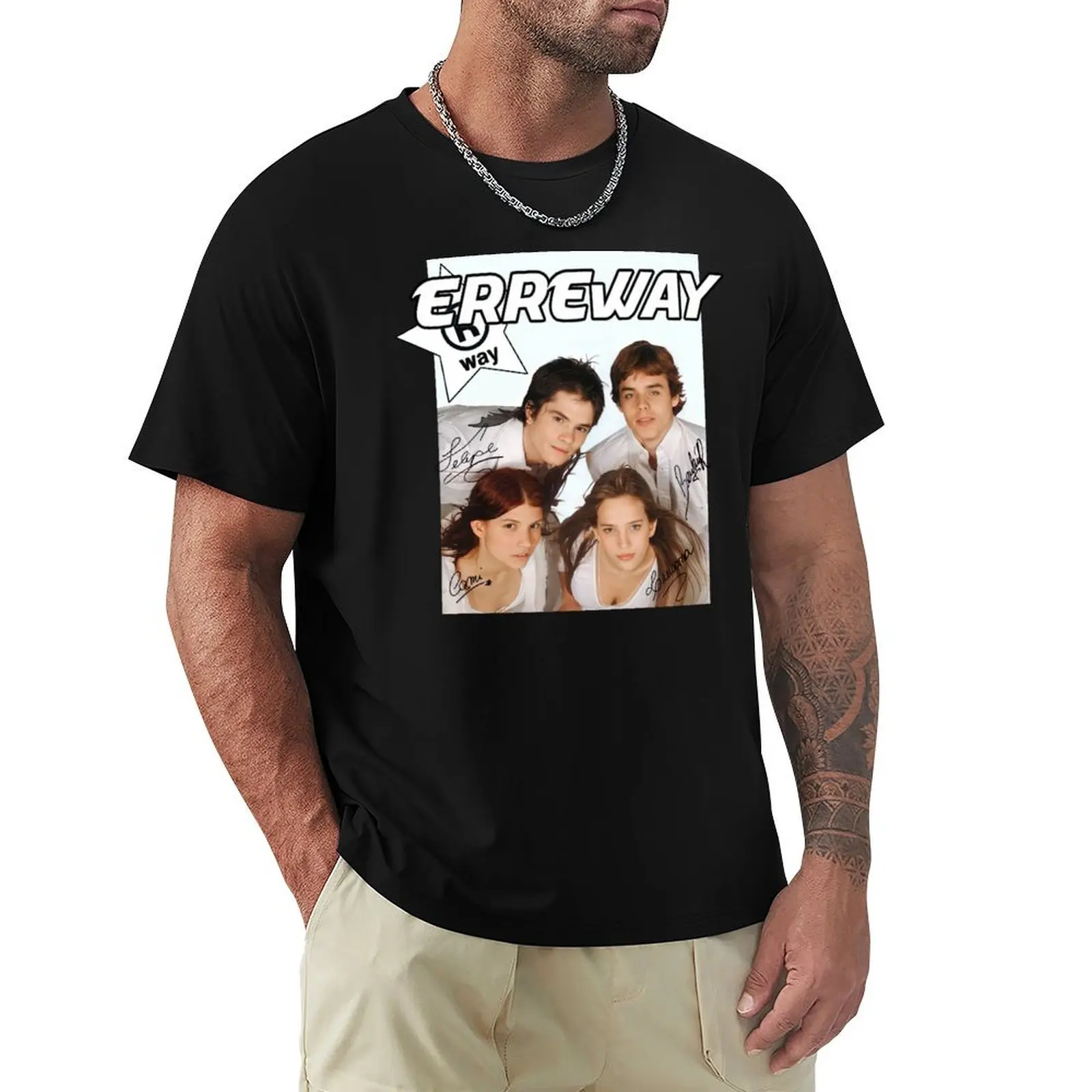 Фото Футболка с принтом Erreway, долговечная повседневная футболка №1