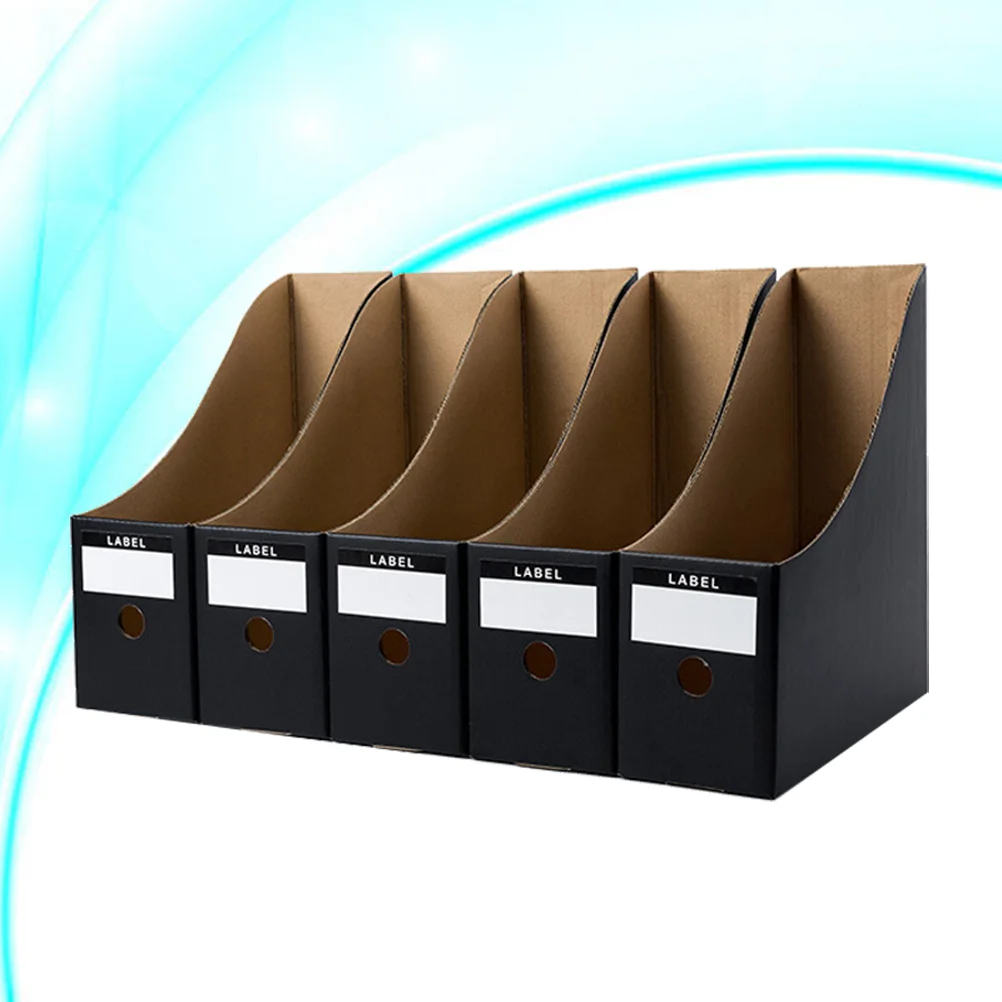 

5 Pcs File Holder Paper File Storage Box Magazine Holder for Office School