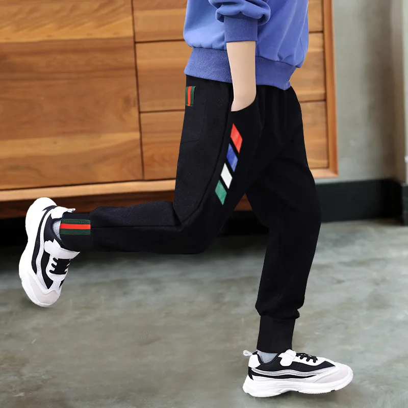 

Детские повседневные спортивные штаны для мальчиков на весну осень 2022 стильные длинные брюки для детей свободные спортивные штаны