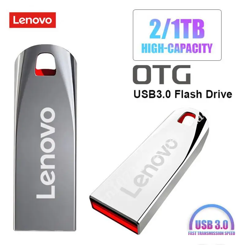 

Флэш-накопители Lenovo 2 ТБ Usb 3,0, высокоскоростной металлический флеш-накопитель, 1 ТБ, 512 ГБ, 256 ГБ, портативный Usb-накопитель, Водонепроницаемая Usb-флэш-карта