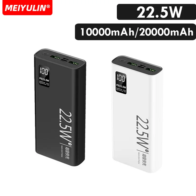 Внешний аккумулятор большой емкости 20000 мАч USB C 22 5 Вт запасной 10000 Портативное