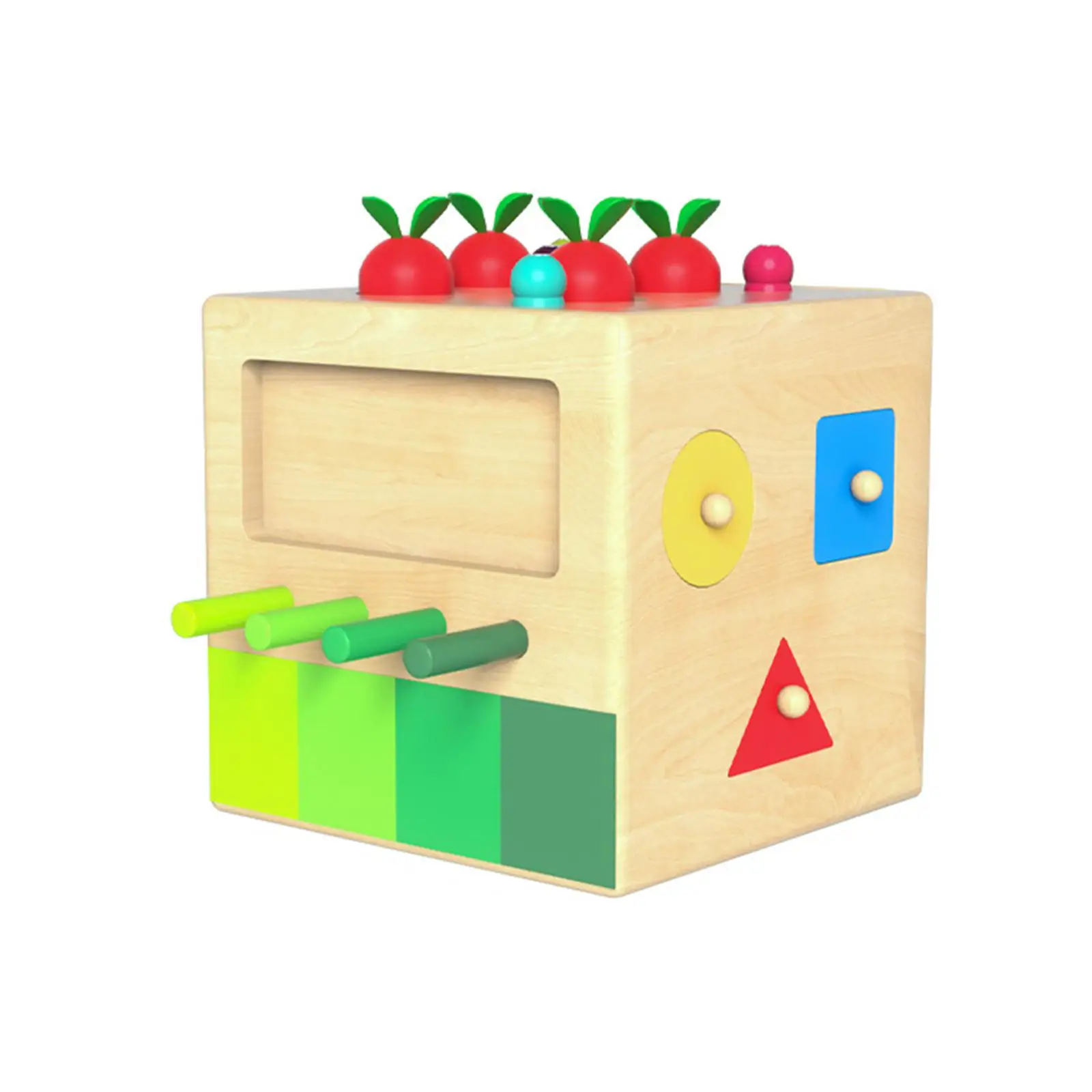 

Montessori Plays Box Recognition Coin Box Shape Matching Game Object Permanence Box for Girls Kids Children Birthday Gifts