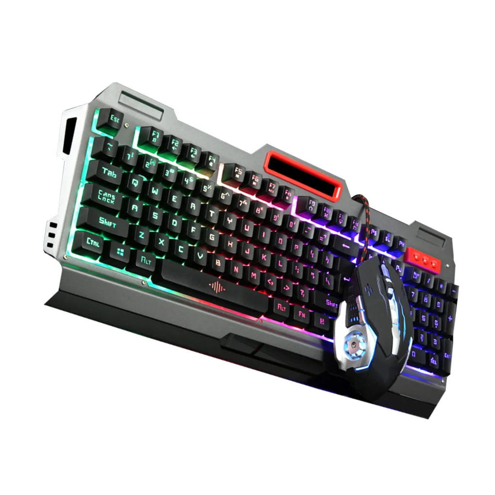 

Проводная RGB подсветка клавиатура мышь комплект механический сенсорный USB игровой компьютер клавиатура