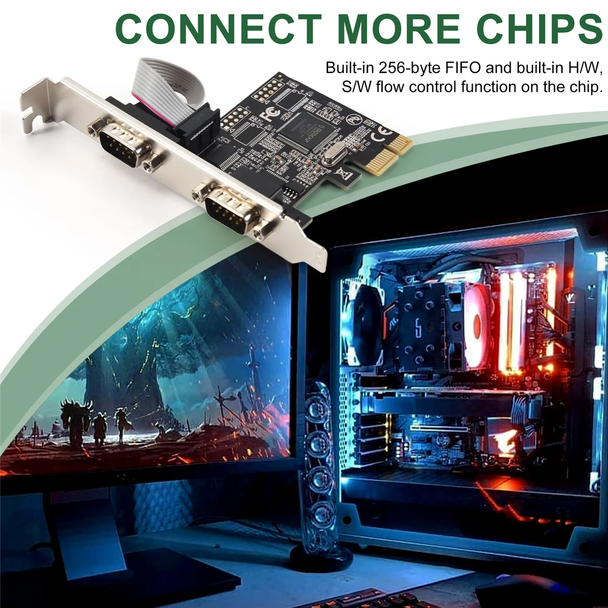 Интерфейс Pcie к последовательному порта RS232 Адаптер карты PCI-E PCI Express Карта