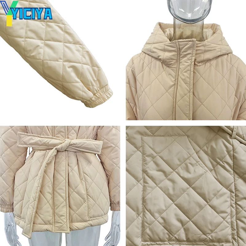 YICIYA Winter Parkas 2022 For Woman Loose Casual Hooded Fashion Thick Coats Women Elegant Streetwear Cotton Jacket Female Ladies