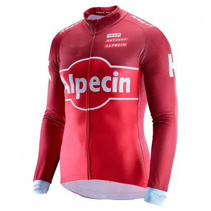 

Spring Summer Long Cycling Jerseys 2017 KATUSHA ALPECIN Team Red Mtb Long Sleeve Men Bike Wear Cycling Clothing