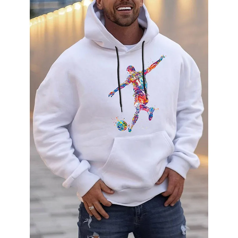 

Мужская повседневная толстовка с капюшоном Badassdude Rainbow Number 10