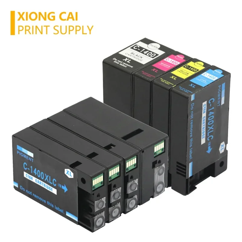 4X совместимые картриджи XiongCai для принтеров Canon PGI 1400 MAXIFY MB2040 MB2340 MB2140 MB2740 PGI-1400 PGI1400 XL