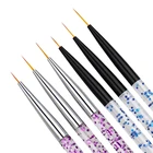 Кисти акриловые с французской полосой для дизайна ногтей, инструменты для рисования, 3 шт.компл.