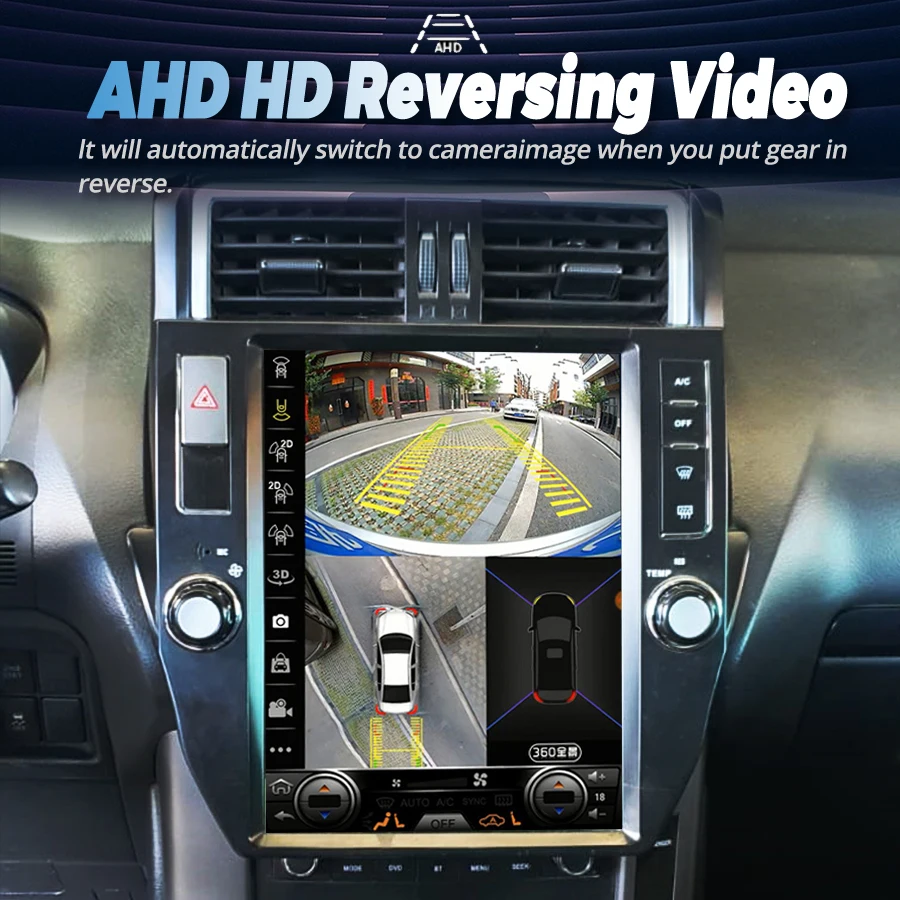 Автомагнитола 2DIN для Toyota Land Cruiser Prado J 150 2010-2017 с GPS-навигацией 256 ГБ Android 14 CarPlay 4Gnet