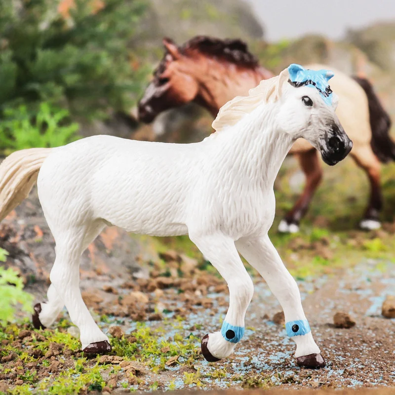 

Realistic Plastic Mini Horse Model Figurines Animal Toy Figures Horse Cake Topper Party Home Decor Farm Animals For Toddlers 1-3