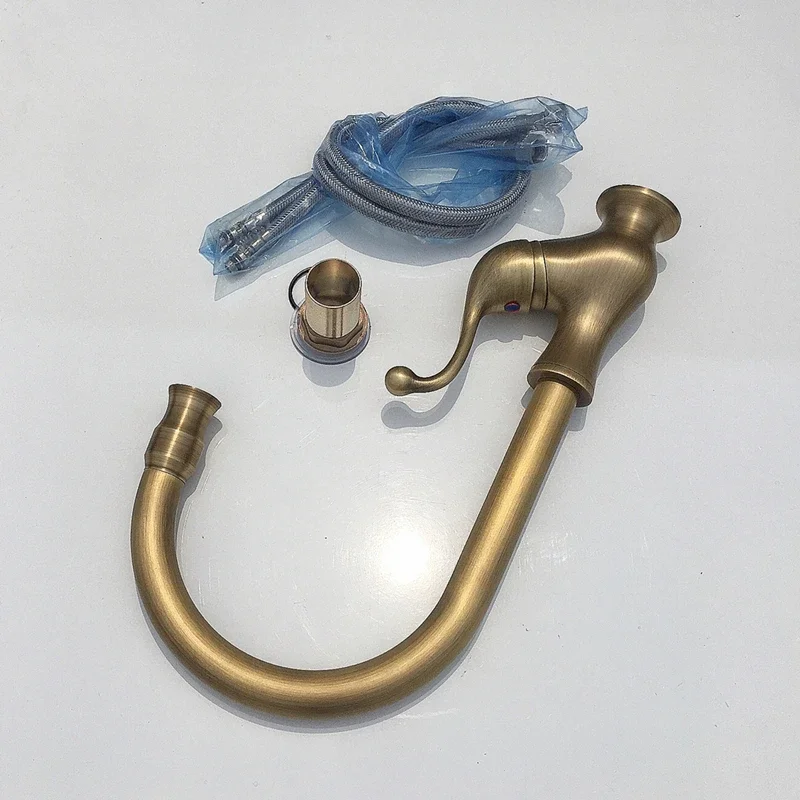 Кухонный Смеситель WZLY из античной меди поворот на 360 градусов