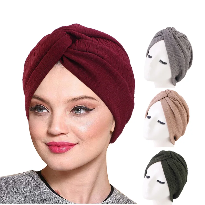 Muslim Cap Headwear India Hat Casual Ladies Headscarf Bonnet Elastic Hair Accessories
