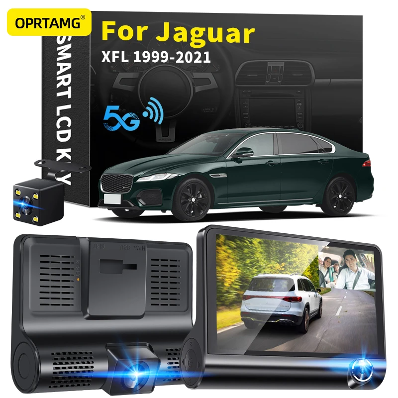 

Видеорегистратор OPRTAMG 540C 6, Автомобильный видеорегистратор с 3 камерами, объектив 4,0 дюйма 1080P, видеорегистратор для Jaguar XFL 1994 1995 1996 1997-2018 2019 2020 ...