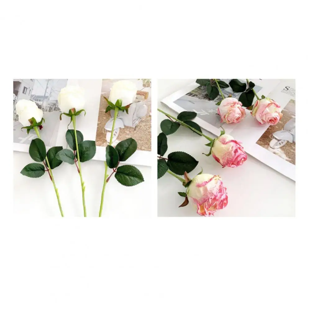 Искусственная Роза с имитацией сгоревшей кромки Реалистичная искусственная