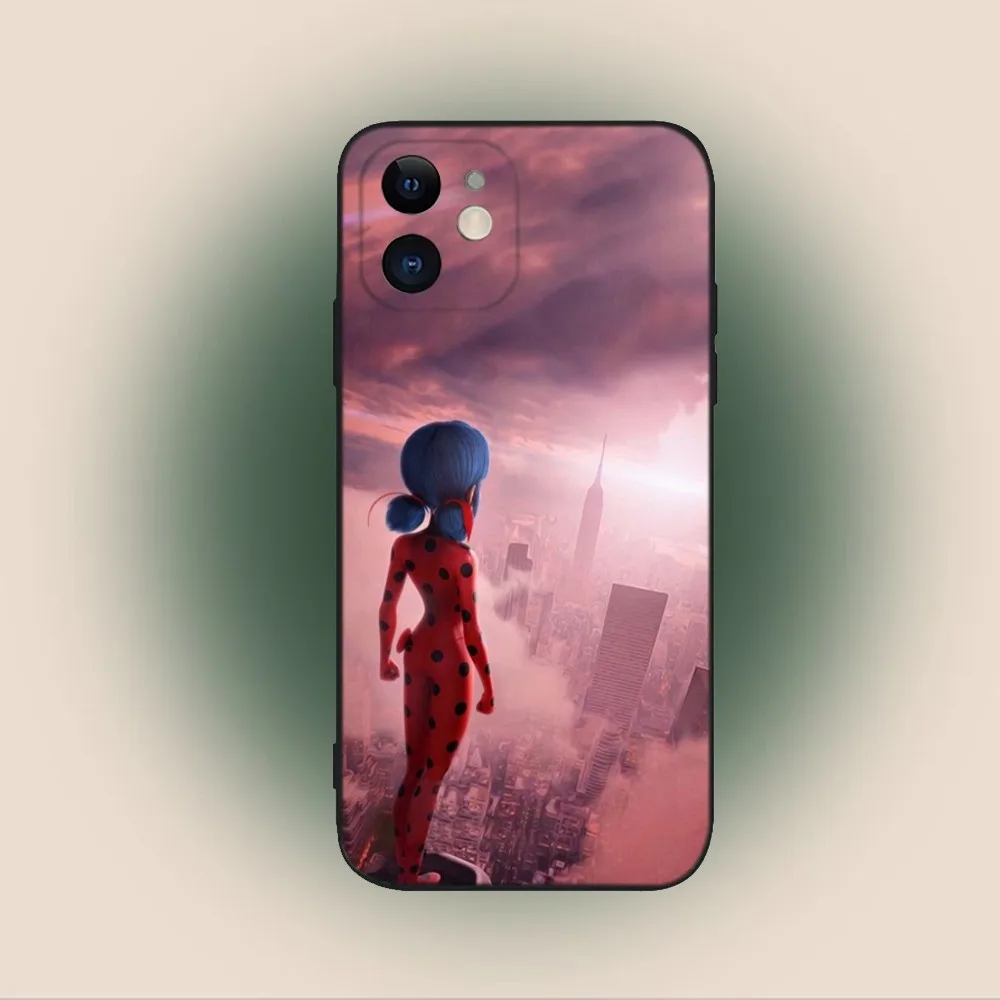 Чехол для телефона L-LadybugeS Cat Noir iPhone 16 15 14 13 12 11 Plus Pro Max XS XR SE Mini 8 7 мягкий силиконовый