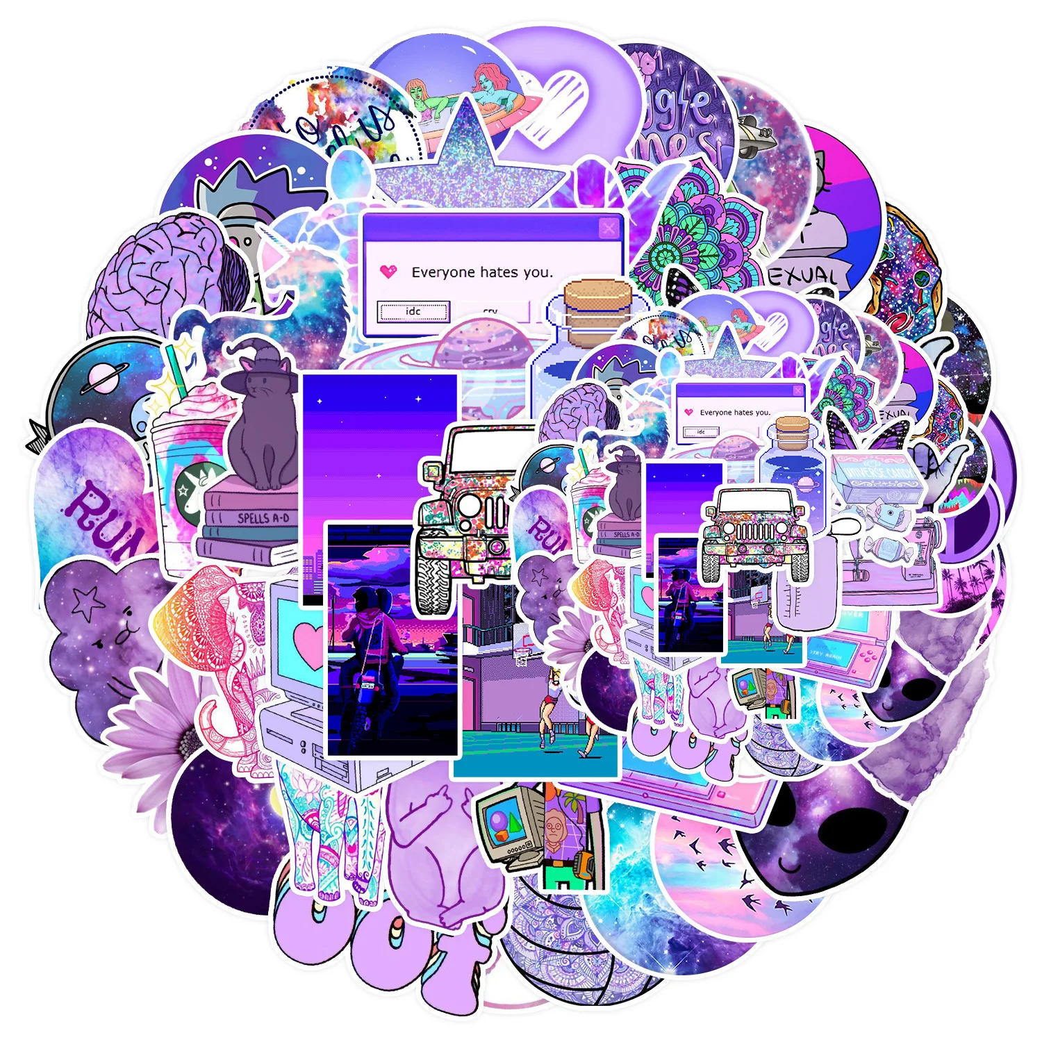 

10/30/50 шт., водостойкие наклейки для скейтборда