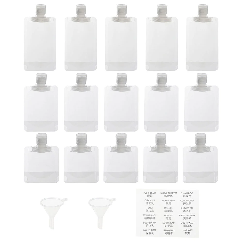 

Travel Pouch Pouches Squeeze Refillable Containers Packing Storage Empty Shampoo Essential Oil Toiletry Fluid Makeup Plastic