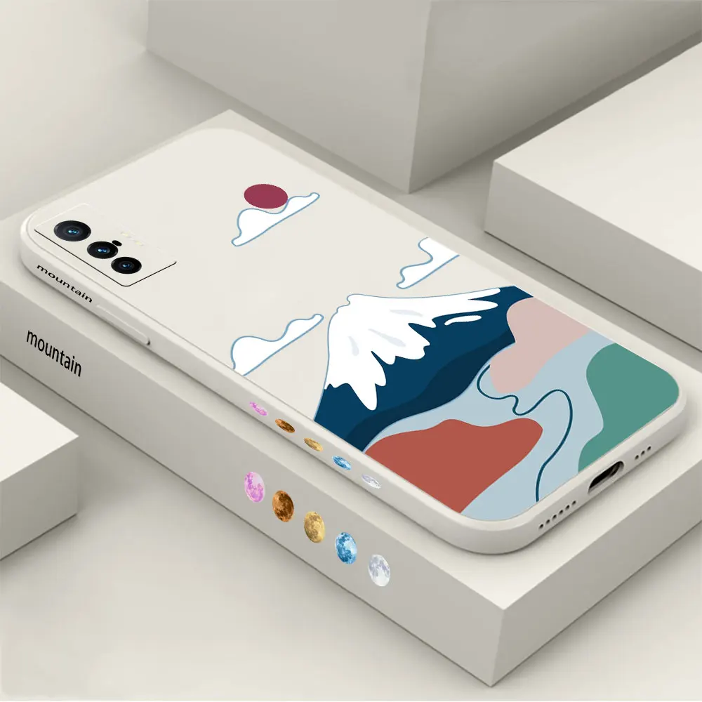 

Mountain Massif Setting Sun Phone Case For VIVO X90 X80 X70 X60 X50 X30 X27 X23 X21S X21I X70T X60T X51 X21IA Pro Plus Cover